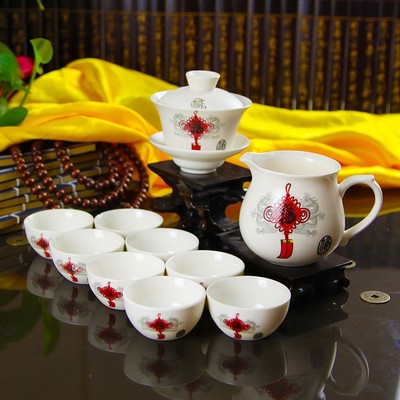 商務茶道之選 深圳南方南中實業(yè)直銷高檔陶瓷功夫茶具套裝定制服務